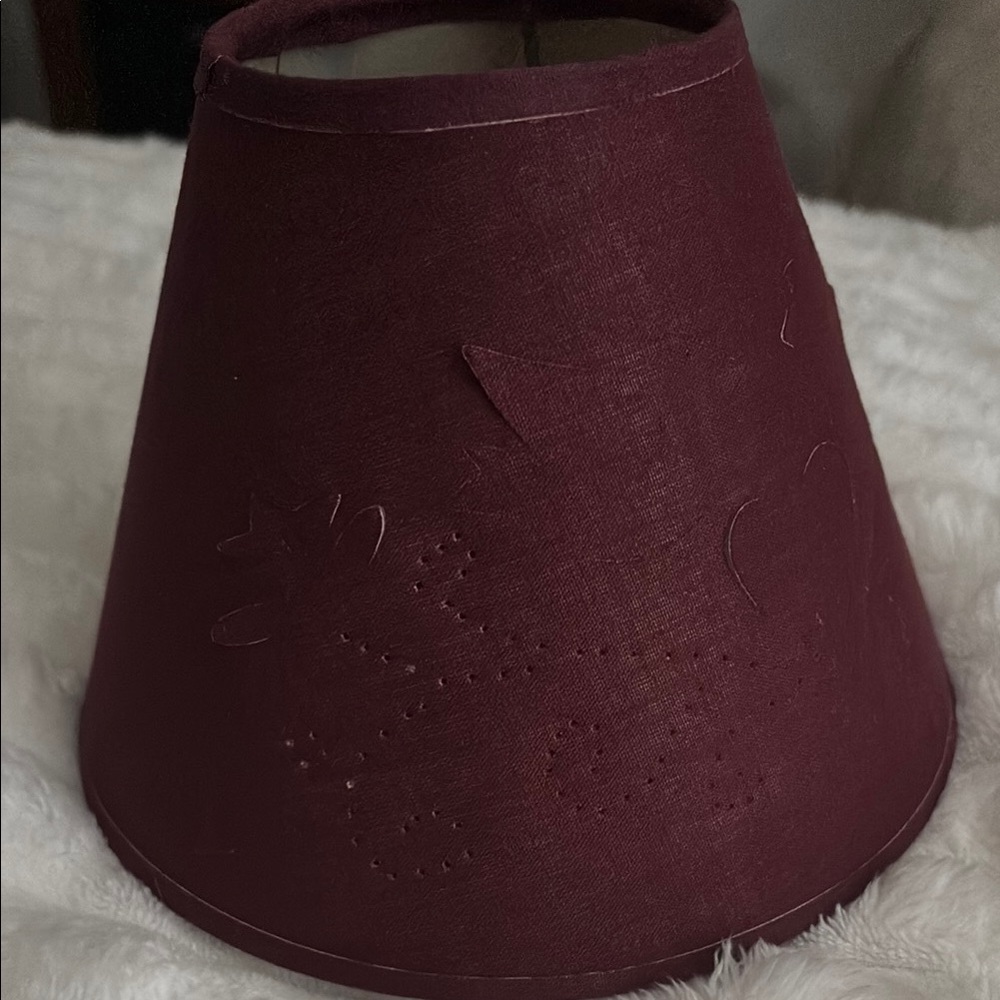 Vintage Punched Burgundy Shade Folk Punch Art Fabric See Pics Wine Final Sale